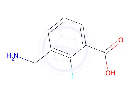 Chemical structure of 3-(Aminomethyl)-2-fluorobenzoic acid