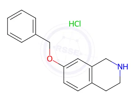 Chemical structure of Isoquinoline, 1,2,3,4-tetrahydro-7-(phenylmethoxy)-, hydrochloride (1:1)