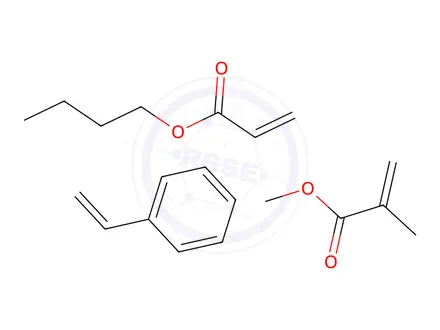 Chemical structure of Methyl methacrylate-butyl acrylate-styrene copolymer