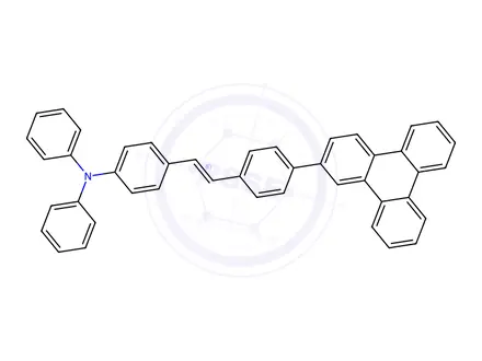 Chemical structure of (E)-N,N-diphenyl-4-(4-(triphenylen-2-yl)styryl)aniline