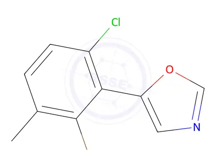 Chemical structure of 5-(2-Bromo-6-chloro-3-methylphenyl)oxazole