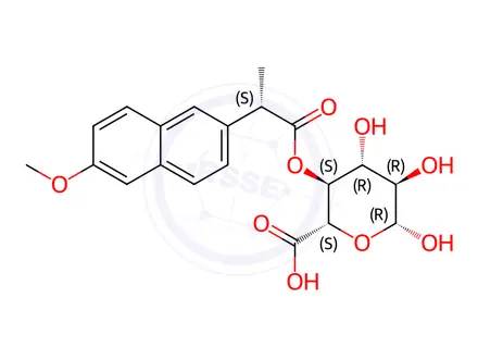 Chemical structure of (S)-Naproxen Iso-acyl-β-D-glucuronide