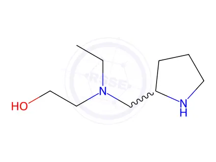 Chemical structure of 2-[Ethyl(2-pyrrolidinylmethyl)amino]-1-ethanoldihydrochloride