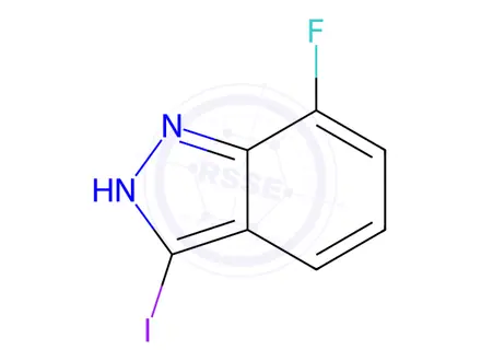 Chemical structure of 7-Fluoro-3-iodo-1H-indazole