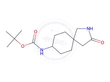 Chemical structure of Tert-butyl (3-oxo-2-azaspiro[4.5]Decan-8-yl)carbamate
