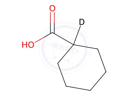Chemical structure of Cyclohexanecarboxylic-1-d1 Acid