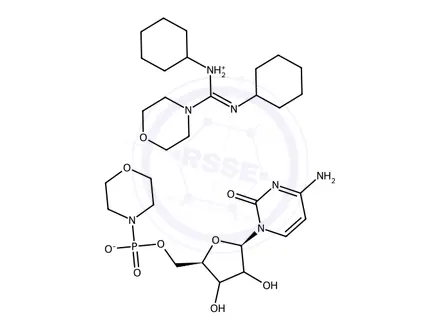 Chemical structure of Cytidine 5'-Monophosphomorpholidate 4-Morpholine-N,N'-dicyclohexylcarboxamidine Salt