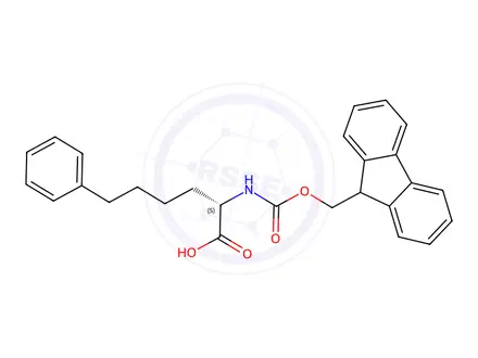 Chemical structure of (S)-2-((((9H-Fluoren-9-yl)methoxy)carbonyl)amino)-6-phenylhexanoic acid
