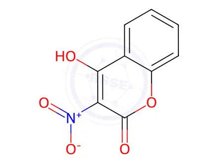 Chemical structure of 4-Hydroxy-3-nitrocoumarin