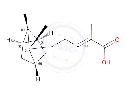 Chemical structure of α-Santal-10-en-12-oic acid