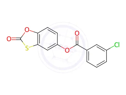 Chemical structure of 2-Oxobenzo[d][1,3]oxathiol-5-yl 3-chlorobenzoate