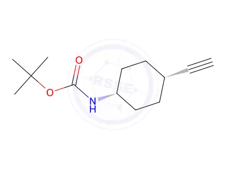 Chemical structure of cis-tert-Butyl (4-ethynylcyclohexyl)carbamate