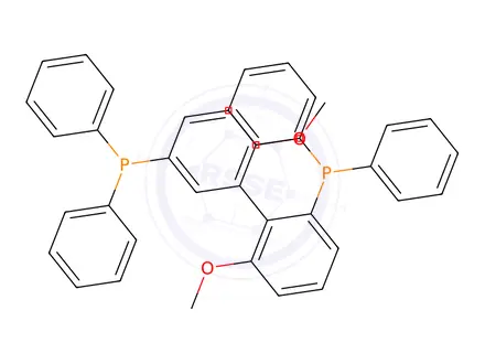 Chemical structure of (6,6'-Dimethoxy-[1,1'-biphenyl]-2,3'-diyl)bis(diphenylphosphine)