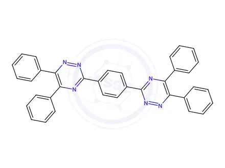Chemical structure of 3,3'-(1,4-Phenylene)bis[5,6-diphenyl-1,2,4-triazine]