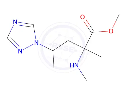 Chemical structure of Methyl 2-methyl-2-(methylamino)-4-(1h-1,2,4-triazol-1-yl)pentanoate