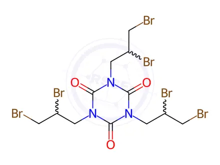 Chemical structure of Tris(2,3-dibromopropyl) isocyanurate