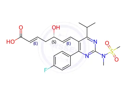 Chemical structure of Rosuvastatin 2,6-diene Impurity