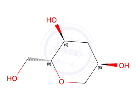 Chemical structure of (2R,3S,5R)-2-(Hydroxymethyl)tetrahydro-2H-pyran-3,5-diol