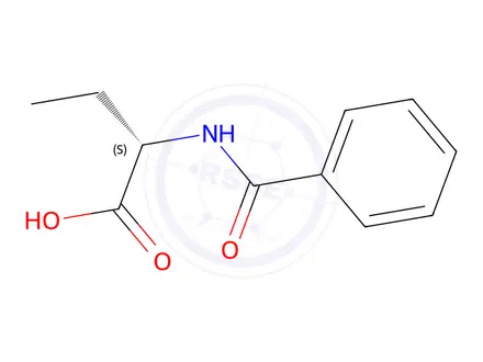 Chemical structure of (2S)-2-(phenylformamido)butanoic Acid