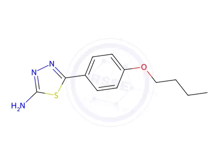 Chemical structure of 5-(4-Butoxyphenyl)-1,3,4-thiadiazol-2-amine