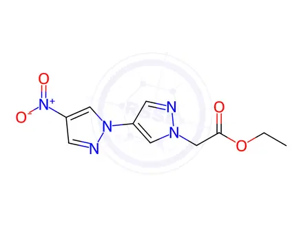 Chemical structure of ethyl (4-nitro-1'H-1,4'-bipyrazol-1'-yl)acetate