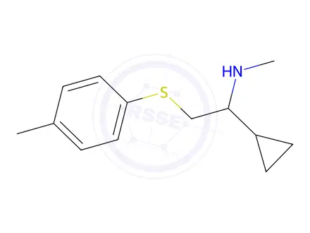 Chemical structure of {1-Cyclopropyl-2-[(4-methylphenyl)-thio]ethyl}methylamine