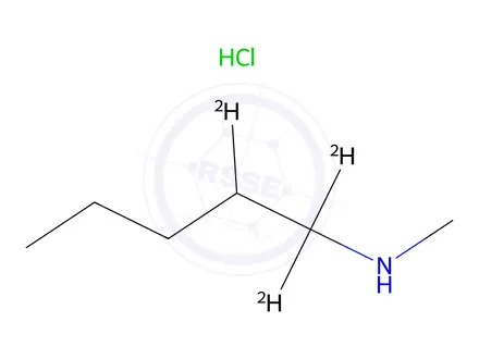 Chemical structure of N-Methyl-1-pentanamine-d3 Hydrochloride