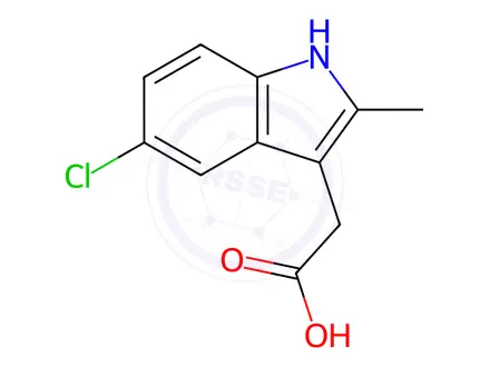 Chemical structure of (5-Chloro-2-methyl-1H-indol-3-yl)-acetic acid