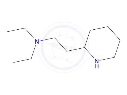 Chemical structure of N,N-diethyl-2-(piperidin-2-yl)ethan-1-amine