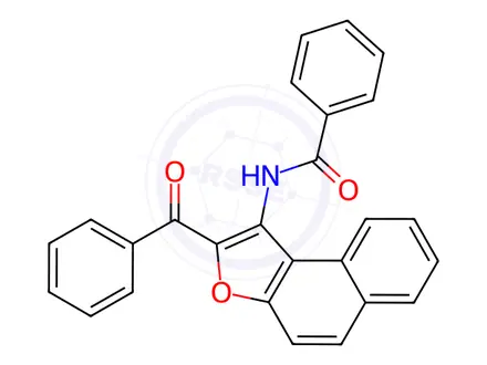 Chemical structure of N-(2-Benzoylnaphtho[2,1-b]furan-1-yl)benzamide