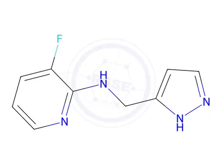 Chemical structure of 3-fluoro-N-(1H-pyrazol-3-ylmethyl)pyridin-2-amine