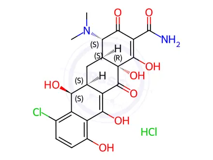 Chemical structure of Demeclocycline hydrochloride