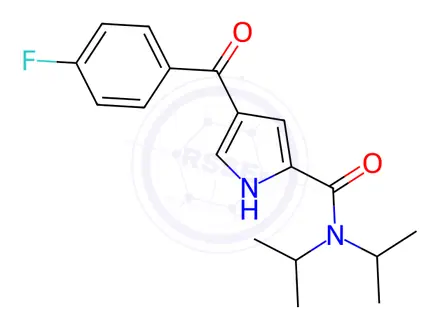 Chemical structure of 4-(4-Fluorobenzoyl)-N,N-bis(propan-2-yl)-1H-pyrrole-2-carboxamide