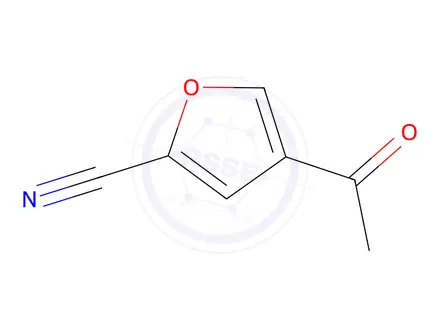 Chemical structure of 2-Furancarbonitrile, 4-acetyl-(9CI)