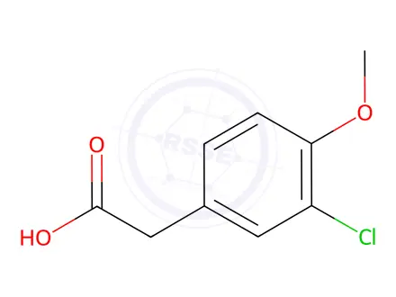 Chemical structure of (3-Chloro-4-methoxyphenyl)acetic acid
