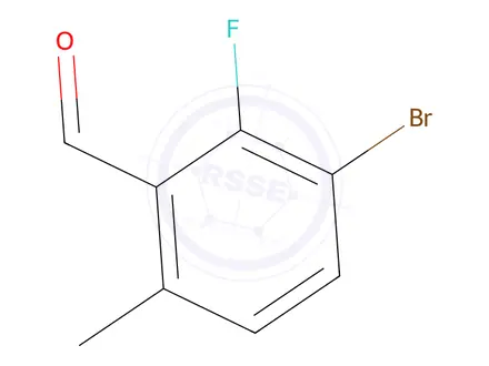 Chemical structure of 3-bromo-2-fluoro-6-methylbenzaldehyde