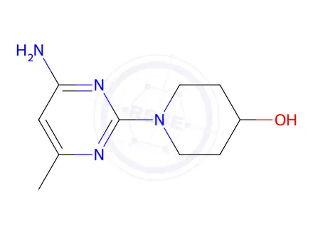 Chemical structure of 1-(4-amino-6-methylpyrimidin-2-yl)piperidin-4-ol