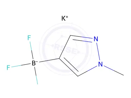 Chemical structure of potassium trifluoro(1-methyl-1H-pyrazol-4-yl)boranuide