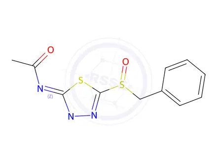 Chemical structure of (Z)-N-(5-(benzylsulfinyl)-3-methyl-1,3,4-thiadiazol-2(3H)-ylidene)acetamide