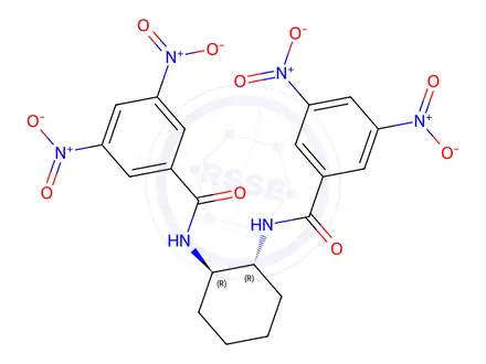 Chemical structure of N,N'-(3,5-dinitrobenzoyl)-1,2-diaminocyclohexane