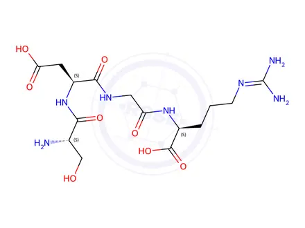 Chemical structure of L-Arginine, L-seryl-L-α-aspartylglycyl