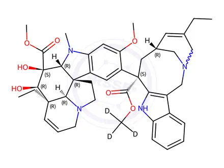 Chemical structure of Deacetyl Vinorelbine-d3