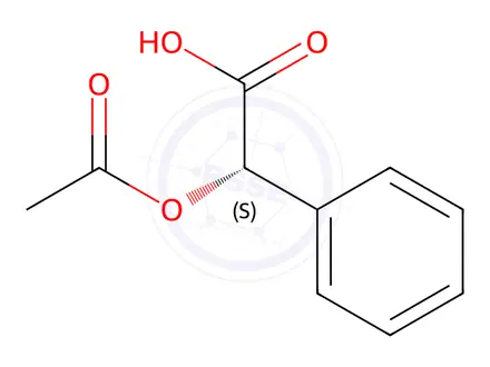 Chemical structure of (+)-O-Acetyl-L-mandelic Acid