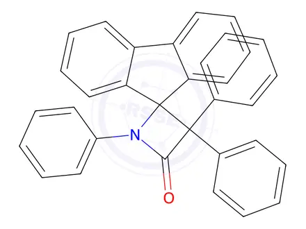 Chemical structure of 1',3',3'-Triphenylspiro[9H-fluorene-9,2'-azetidin]-4'-one