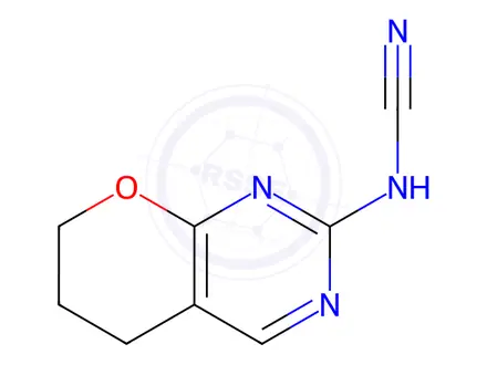 Chemical structure of N-(6,7-Dihydro-5H-pyrano[2,3-d]pyrimidin-2-yl)cyanamide