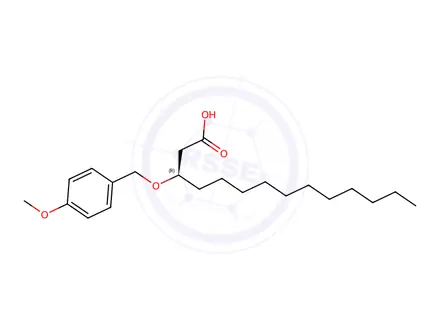 Chemical structure of (R)-3-((4-methoxybenzyl)oxy)tetradecanoic acid