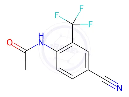Chemical structure of N-[4-Cyano-2-(trifluoromethyl)phenyl]acetamide