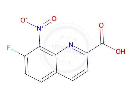 Chemical structure of 7-Fluoro-8-nitroquinoline-2-carboxylic acid