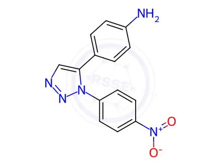 Chemical structure of 4-(1-(4-Nitrophenyl)-1H-1,2,3-triazol-5-yl)aniline