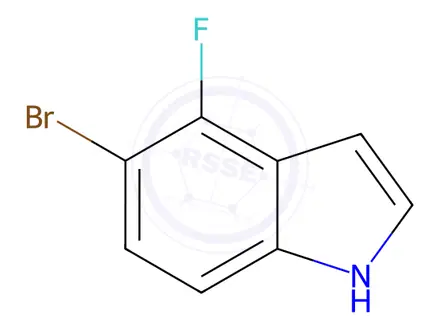 Chemical structure of 5-Bromo-4-fluoro-1H-indole